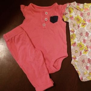 Floral baby girl set